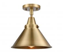 Innovations Lighting 447-1C-BB-M10-BB - Briarcliff - 1 Light - 10 inch - Brushed Brass - Semi-Flush Mount