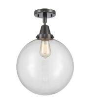 Innovations Lighting 447-1C-BK-G202-12 - Beacon - 1 Light - 12 inch - Matte Black - Semi-Flush Mount