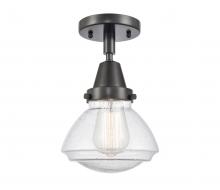 Innovations Lighting 447-1C-BK-G324 - Olean - 1 Light - 7 inch - Matte Black - Semi-Flush Mount