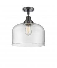 Innovations Lighting 447-1C-BK-G72-L-LED - Bell - 1 Light - 12 inch - Matte Black - Semi-Flush Mount