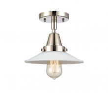 Innovations Lighting 447-1C-PN-G1 - Halophane - 1 Light - 9 inch - Polished Nickel - Semi-Flush Mount