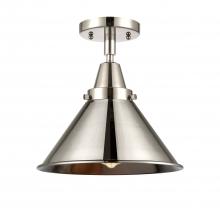 Innovations Lighting 447-1C-PN-M10-PN - Briarcliff - 1 Light - 10 inch - Polished Nickel - Semi-Flush Mount