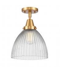 Innovations Lighting 447-1C-SG-G222 - Seneca Falls - 1 Light - 10 inch - Satin Gold - Semi-Flush Mount