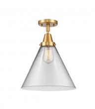 Innovations Lighting 447-1C-SG-G42-L - Cone - 1 Light - 12 inch - Satin Gold - Semi-Flush Mount