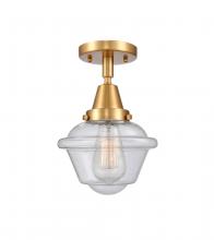 Innovations Lighting 447-1C-SG-G534 - Oxford - 1 Light - 8 inch - Satin Gold - Semi-Flush Mount