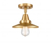 Innovations Lighting 447-1C-SG-M4 - Railroad - 1 Light - 8 inch - Satin Gold - Semi-Flush Mount