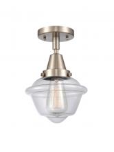 Innovations Lighting 447-1C-SN-G532 - Oxford - 1 Light - 8 inch - Brushed Satin Nickel - Semi-Flush Mount