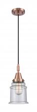 Innovations Lighting 447-1P-AC-G184 - Canton - 1 Light - 7 inch - Antique Copper - Mini Pendant