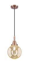 Innovations Lighting 447-1P-AC-G208-8 - Beacon - 1 Light - 8 inch - Antique Copper - Mini Pendant