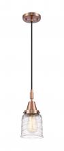 Innovations Lighting 447-1P-AC-G513 - Bell - 1 Light - 5 inch - Antique Copper - Mini Pendant