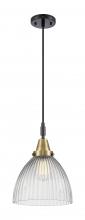 Innovations Lighting 447-1P-BAB-G222 - Seneca Falls - 1 Light - 10 inch - Black Antique Brass - Mini Pendant