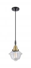 Innovations Lighting 447-1P-BAB-G532 - Oxford - 1 Light - 8 inch - Black Antique Brass - Mini Pendant