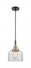 Innovations Lighting 447-1P-BAB-G72 - Bell - 1 Light - 8 inch - Black Antique Brass - Mini Pendant