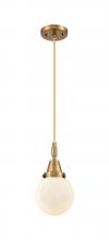 Innovations Lighting 447-1P-BB-G201-6 - Beacon - 1 Light - 6 inch - Brushed Brass - Mini Pendant