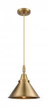Innovations Lighting 447-1P-BB-M10-BB - Briarcliff - 1 Light - 10 inch - Brushed Brass - Mini Pendant