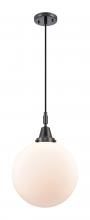 Innovations Lighting 447-1P-BK-G201-12 - Beacon - 1 Light - 12 inch - Matte Black - Mini Pendant