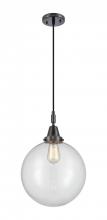 Innovations Lighting 447-1P-BK-G202-12 - Beacon - 1 Light - 12 inch - Matte Black - Mini Pendant