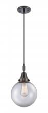 Innovations Lighting 447-1P-BK-G202-8 - Beacon - 1 Light - 8 inch - Matte Black - Mini Pendant