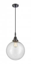 Innovations Lighting 447-1P-BK-G204-12 - Beacon - 1 Light - 12 inch - Matte Black - Mini Pendant