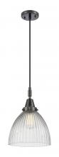 Innovations Lighting 447-1P-BK-G222 - Seneca Falls - 1 Light - 10 inch - Matte Black - Mini Pendant