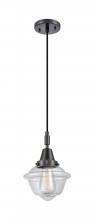 Innovations Lighting 447-1P-BK-G532 - Oxford - 1 Light - 8 inch - Matte Black - Mini Pendant