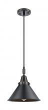 Innovations Lighting 447-1P-BK-M10-BK - Briarcliff - 1 Light - 10 inch - Matte Black - Mini Pendant