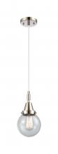 Innovations Lighting 447-1P-PN-G204-6 - Beacon - 1 Light - 6 inch - Polished Nickel - Mini Pendant