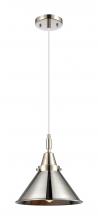 Innovations Lighting 447-1P-PN-M10-PN - Briarcliff - 1 Light - 10 inch - Polished Nickel - Mini Pendant