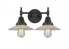 Innovations Lighting 447-2W-BK-G2 - Halophane - 2 Light - 18 inch - Matte Black - Bath Vanity Light