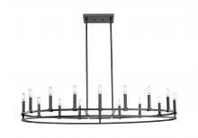 Innovations Lighting 449-16CR-BK - Lexington - 16 Light - 48 inch - Matte Black - Chandelier