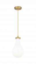Innovations Lighting 451-1P-BB-G451-7GWH - Owego - 1 Light - 5 inch - Brushed Brass - Pendant