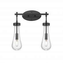 Innovations Lighting 451-2W-BK-G451-4CL - Owego - 2 Light - 17 inch - Matte Black - Bath Vanity Light