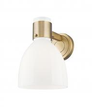Innovations Lighting 464-1W-BB-G464D-7GW - Lawton Bell - 1 Light - 8 inch - Brushed Brass - Sconce