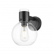 Innovations Lighting 464-1W-BK-G464B-7CL - Lawton Sphere - 1 Light - 8 inch - Matte Black - Sconce