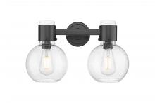 Innovations Lighting 464-2W-BK-G464B-7SDY - Lawton Sphere - 2 Light - 17 inch - Matte Black - Bath Vanity Light