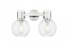 Innovations Lighting 464-2W-PN-G464B-7CL - Lawton Sphere - 2 Light - 17 inch - Polished Nickel - Bath Vanity Light