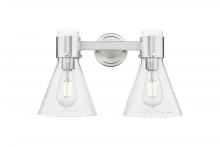 Innovations Lighting 464-2W-SN-G464C-7SDY - Lawton Cone - 2 Light - 17 inch - Satin Nickel - Bath Vanity Light