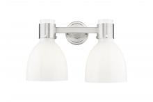 Innovations Lighting 464-2W-SN-G464D-7GW - Lawton Bell - 2 Light - 17 inch - Satin Nickel - Bath Vanity Light