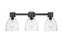Innovations Lighting 464-3W-BK-G464D-7SDY - Lawton Bell - 3 Light - 27 inch - Matte Black - Bath Vanity Light