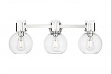 Innovations Lighting 464-3W-PN-G464B-7CL - Lawton Sphere - 3 Light - 27 inch - Polished Nickel - Bath Vanity Light