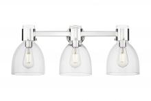 Innovations Lighting 464-3W-PN-G464D-7CL - Lawton Bell - 3 Light - 27 inch - Polished Nickel - Bath Vanity Light