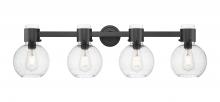 Innovations Lighting 464-4W-BK-G464B-7SDY - Lawton Sphere - 4 Light - 27 inch - Matte Black - Bath Vanity Light