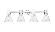 Innovations Lighting 464-4W-PN-G464C-7SDY - Lawton Cone - 4 Light - 27 inch - Polished Nickel - Bath Vanity Light