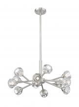 Innovations Lighting 465-12CR-SN-G465-CL - Aurora - 12 Light - 24 inch - Satin Nickel - Chandelier