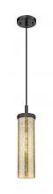 Innovations Lighting 471-1P-BK-G471-12ME - Lincoln - 1 Light - 4 inch - Matte Black - Cord Hung Pendant