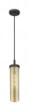 Innovations Lighting 471-1P-WZ-G471-12ME - Lincoln - 1 Light - 4 inch - Weathered Zinc - Cord Hung Pendant