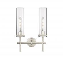 Innovations Lighting 471-2W-SN-G471-12CL - Lincoln - 2 Light - 14 inch - Satin Nickel - Bath Vanity Light