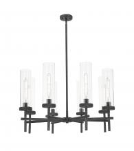 Innovations Lighting 471-8CR-WZ-G471-12CL - Lincoln - 8 Light - 27 inch - Weathered Zinc - Chandelier