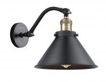 Innovations Lighting 515-1W-BAB-M10-BK - Briarcliff - 1 Light - 10 inch - Black Antique Brass - Adjustable Sconce