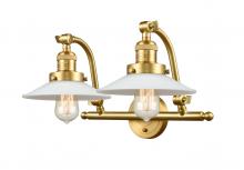 Innovations Lighting 515-2W-SG-G1 - Halophane - 2 Light - 18 inch - Satin Gold - Adjustable Bath Vanity Light